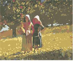 Needlepoint: Apple Picking