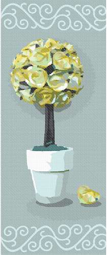 Needlepoint: Centerpiece Lemon