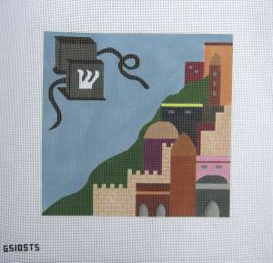 Needlepoint: Jerusalem Tefillin 2