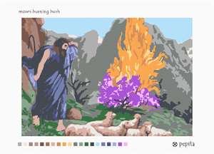 Needlepoint: Moses Burning Bush