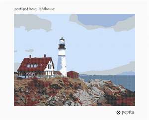 Needlepoint: Portland Head Lighthouse