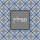 Needlepoint: Tefillin Diagonal Tartan Blue