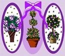Needlepoint: Topiaries Lilac