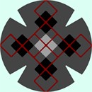 Needlepoint: Yarmulka Argyle Gray