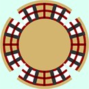 Needlepoint: Yarmulka Camel Tartan 1