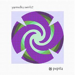Needlepoint: Yarmulka Swirls2