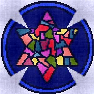 Yarmulka Star Stained Glass additional image #1