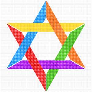 image of Jewish Star Color Strokes
