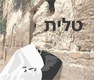 image of Large Tallit Praying Kosel