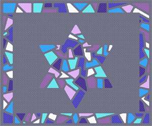 image of Tallit Glass Chips Star Greys