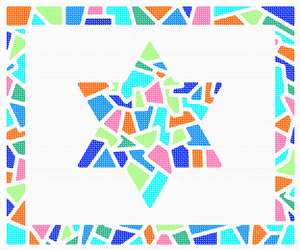 image of Tallit Glass Chips Star