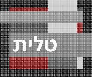 image of Tallit Random Rectangles Greys