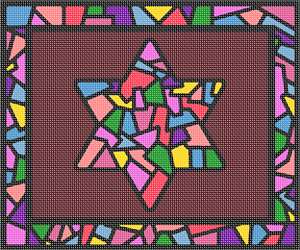 image of Tallit Stained Glass Bordeaux
