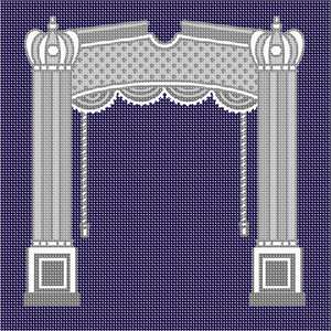 image of Tefillin Pillars Navy Silver