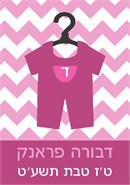 Baby girl birth announcement in Hebrew. Personalize with the Hebrew name and birthday of your choice.  There are so many baby birth announcement needlepoint canvases, but this is the only Hebrew one around.
