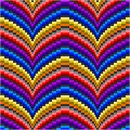 Simple but elegant bargello pattern in an array of colors. See matching tallit bag. Geometrics are very vogue in tallit and tefillin bags today. You stitch the front. After it is completely stitched, it is sent to a professional finisher who adds a lining, back, and matching zipper. Mazel Tov on the Bar Mitzvah! Bargello is a type of needlepoint embroidery consisting of upright flat stitches laid in a mathematical pattern to create motifs. The name originates from a series of chairs found in the Bargello palace in Florence, which have a "flame stitch" pattern.

Traditionally, Bargello was stitched in wool on canvas. Embroidery done this way is remarkably durable. It is well suited for use on pillows, upholstery and even carpets, but not for clothing. In most traditional pieces, all stitches are vertical with stitches going over two or more threads.