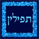 Tefillin Bag in rich tones of blue with a pebble like border. This is very popular in needlepoint.  See coordinating tallit bag design. You stitch the front. After it is completely stitched, it is sent to a professional finisher who adds a lining, back, and matching zipper. And Mazel Tov on the bar mitzvah!