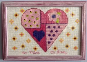 Yonina had such fun stitching this piece for her granddaughter Miri.