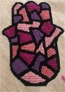 Hamsa Stained Glass Pinks