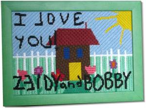 I love you Zeidy and Bobby. A cute little token of your appreciation for your parents from your kids.